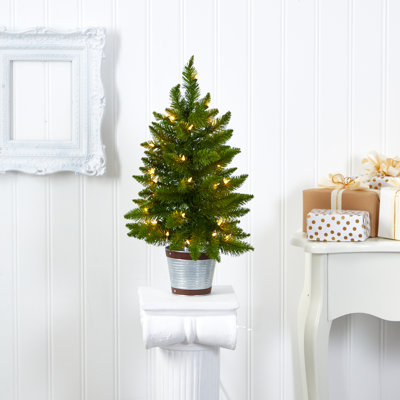 Arbre de Noël artificiel pin vert avec 35 lumières claires