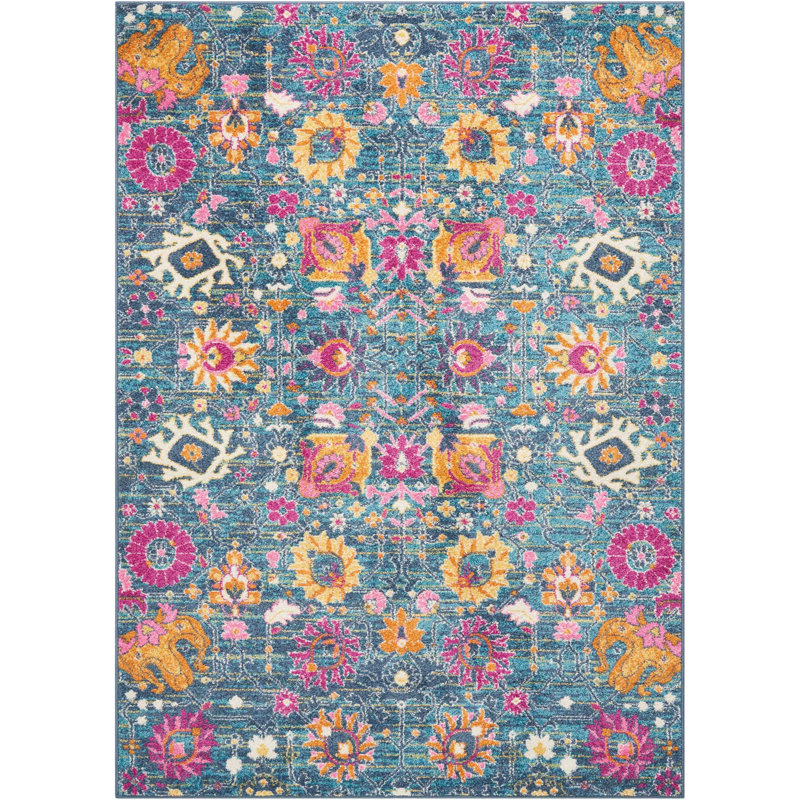 Justien Floral Indoor Rug, Rectangle 3'9" x 5'9"