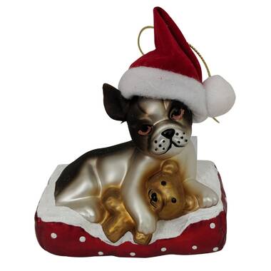 Santa's Boot Dog Puppy, X-Large 9 Christmas Holiday Statue Dog Ornament,  for Garden, Home & Office Decor, Xmas Tree Garden Decorations, Art  Sculpture