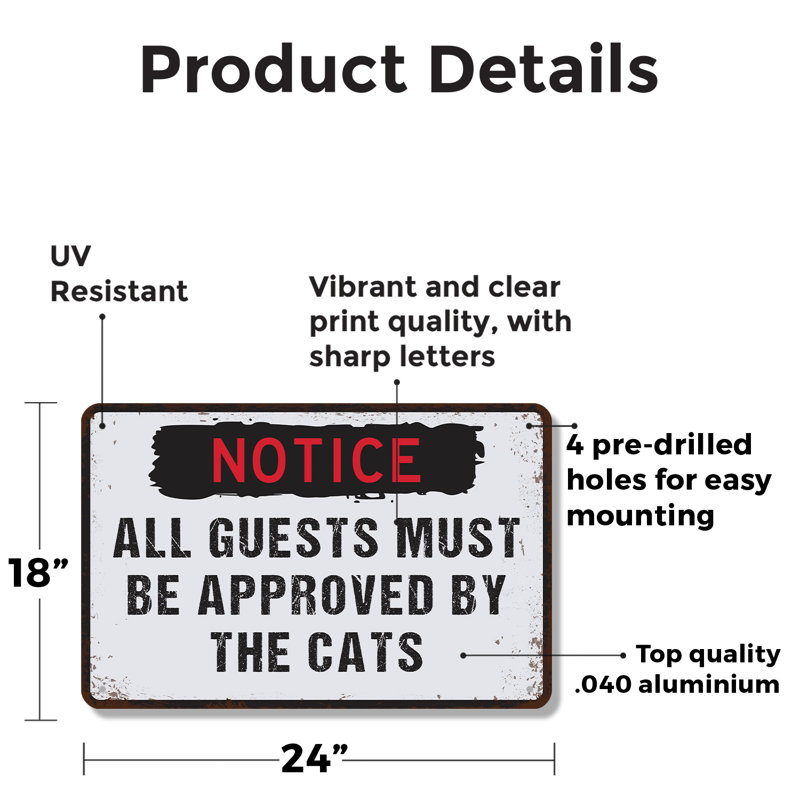 Enseigne amusante en aluminium 18 po x 24 po, H 18 po x l 24 po x P 0,1 po, Vert