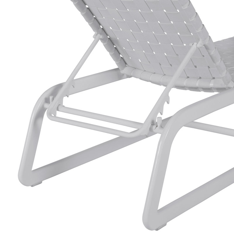 Catalina Chaise Lounge - Chalk With White Strap, Chalk/White