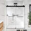Porte de douche sans cadre avec verre transparent l 72 po x H 76 po-99472787