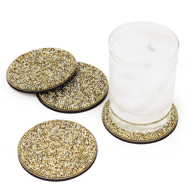 Luminous Coaster Set, Gold