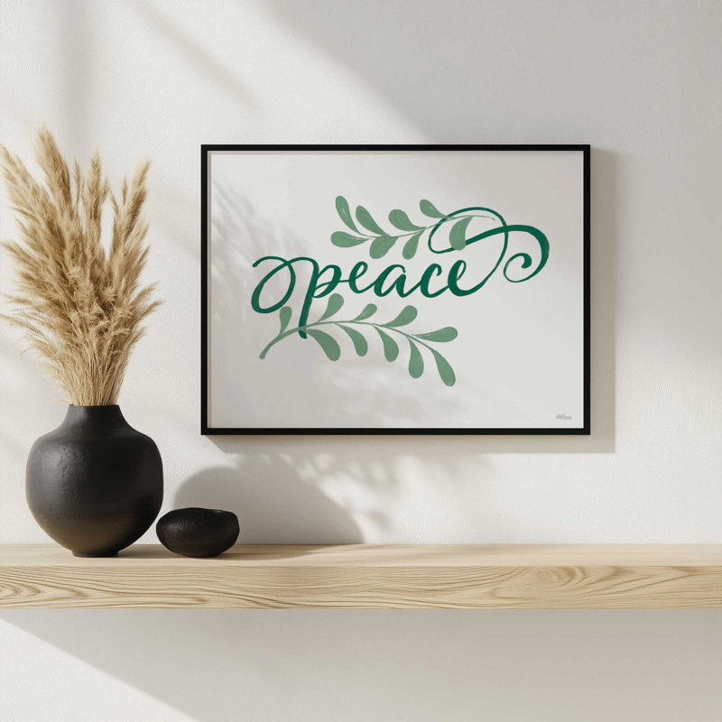 Peace by Cat Thurman Designs Art Print, 32 W x 24 H, Gold, Framed Print