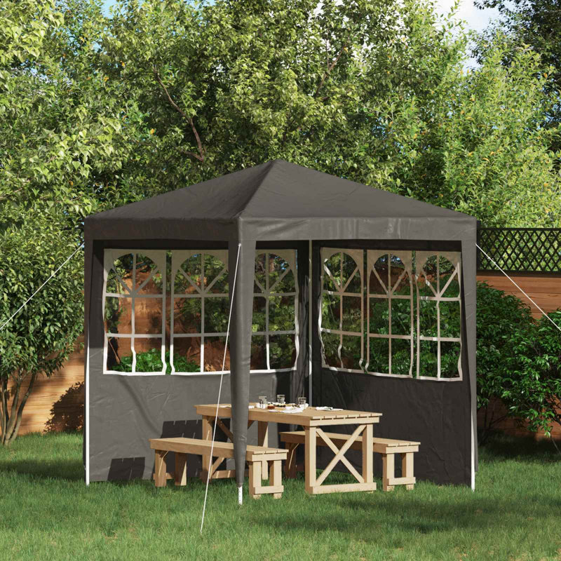 VidaXL Side Wall for Canopy, Anthracite, 195cm H x 200cm W x 0.1cm D
