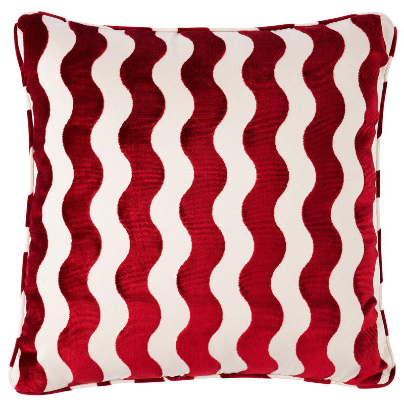 Schumacher x Miles Redd The Wave Velvet Pillow, 22'' x 22''