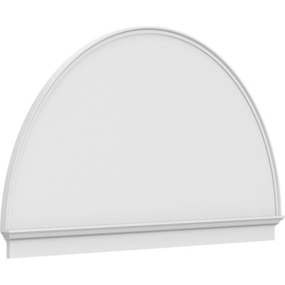 86"W x 49-3/4"H x 2-3/4"P Half Round Smooth Architectural Grade PVC Combination Pediment