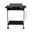 Chariot d'ordinateur compact avec rangement, espresso