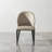 Dining chair PU with unique design backrest set of 2