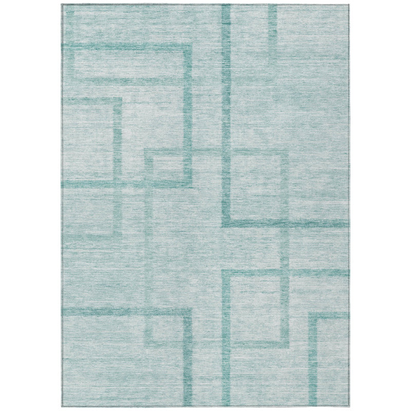 Tapis bleu sarcelle lavable 10 pi x 14 pi bleu sarcelle et turquoise