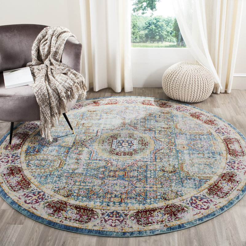 Embrya Valencia Performance Oriental Rug, Round 6'7"
