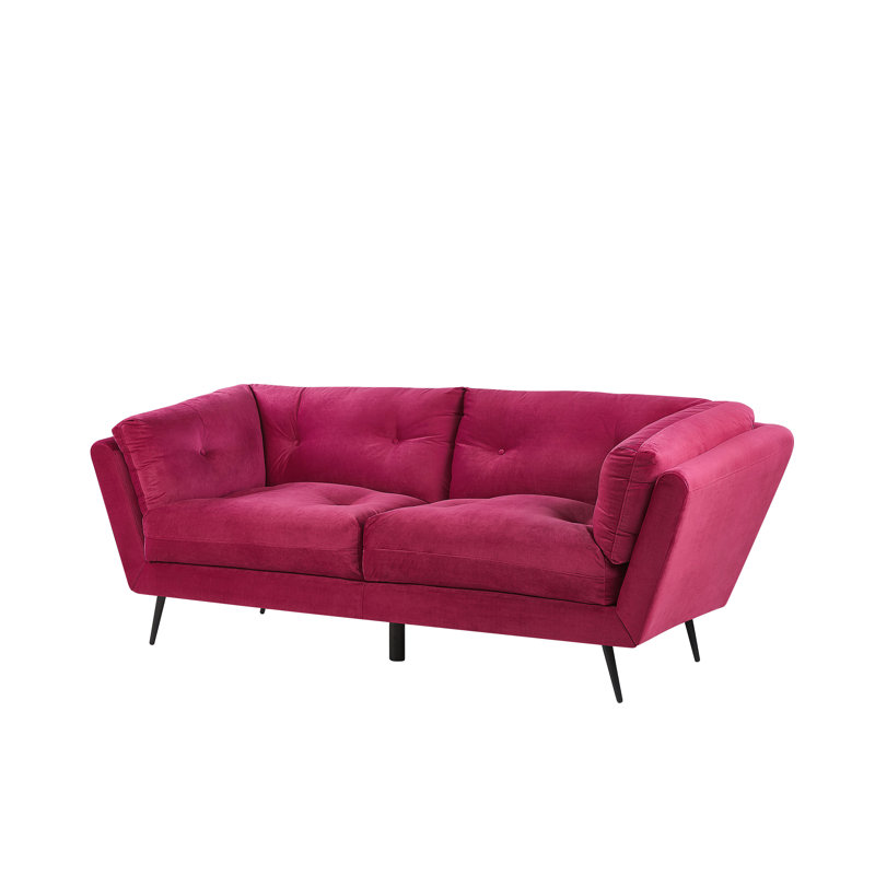 Bertram Velvet Sofa, Burgundy