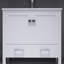 Meuble-lavabo blanc de 36 pouces avec lavabo en porcelaine, portes à fermeture douce, tablettes de rangement doubles et tiroirs divisés