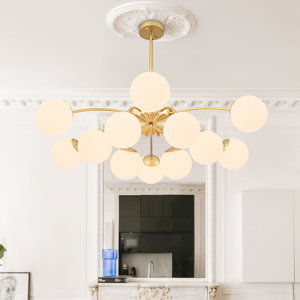 12 - Light Glass Globe Sputnik Sphere Chandelier