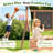 Bezseller Wooden Swing Set for Backyard, 6-in-1 Playground Sets with Wave Slide, Play Deck, Rock Wall Ladder, Chalkboard, 2 Belt Swings & Basketball Hoop Outdoor Playset