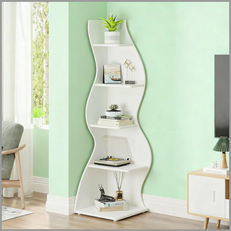 Bibliothèque à 5 niveaux H 72 po x l 12 po x L 47 po