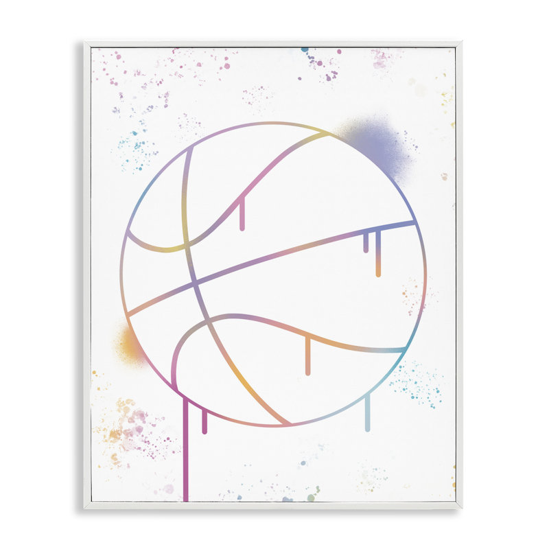 Estampe numérique Graffiti Basketball Drip, design par Marcus Prime, H 30 po x l 24 po