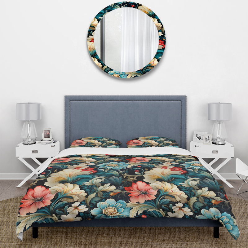 Literie Natalise, Housse de couette pour grand lit et 2 taies décor