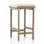 Morene Teak Backless Outdoor Bar Stool with Cushion-697198813