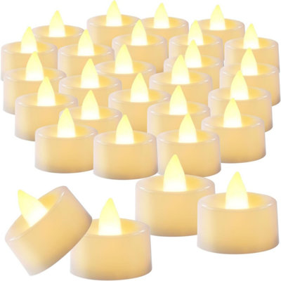 100-pack Flameless Led Tea Light Candles Bulk, Battery Operated Votive Tealight Candles, Electric Fake Tea Candles For Holiday, Wedding, Party