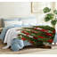 Jeté en flanelle rouge, molleton ultra doux, arbre de Noël avec boules-132226805