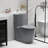 1.1/1.6 GPF Tornado Flush One-Piece Toilet For Bathrooms,Siphonic S-Trap 12",Elongated Bowl With Soft Close Seat,Powerful Dual Flush MAP 1000G,Comfort Chair Seat ADA Height 17", Light Gray-123310673