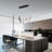Tahan 5 - Light Matte Black LED Kitchen Island Pendant