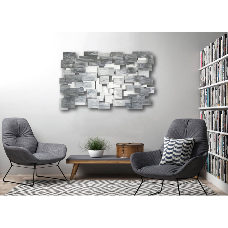 Monochrome Handmade Wall Decor, 44" H x 71" W x 4" D