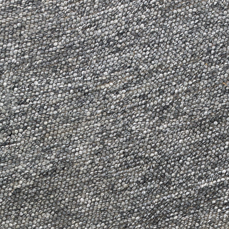 Karma Wool Area Rug in Charcoal, Round 9'10"
