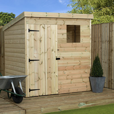 6 Ft. W x 4 Ft. D Shiplap Pent Wooden Shed