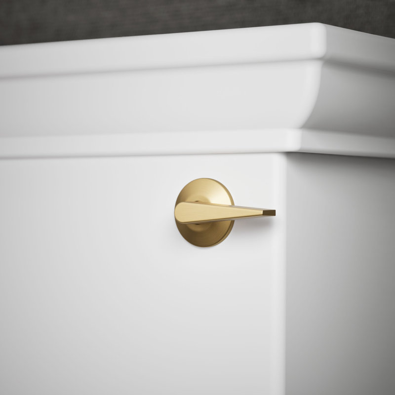 Trip Lever, Right Hand, Vibrant Brushed Moderne Brass