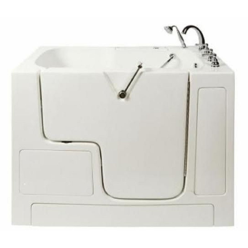 52'' x 32'' Fiberglass Bathtub with Faucet, Right, White