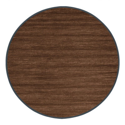 Machine Washable Solid Brown Area Rug