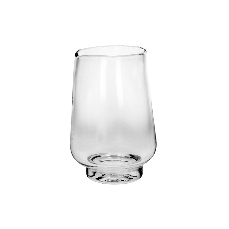 Elyza Clear Hurricane Vase Glass Dia , 9.45" H x 6.3" W x 6.3" D