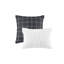 Édredon simple / simple en microfibre à carreaux TG avec rembourrage, -, lavable à la machine, 1 édredon, taie décorative, 2 coussins décoratifs en toute sécurité, imprimé noir et blanc, coussins,