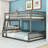 Full XL Over Queen Wood Bunk Bed With Guardrails, Detachable Design-1260808290