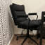 Chaise de bureau moderne à dossier moyen avec siège et dossier rembourrés en tissu Ebern Designs Jergis-663030644