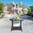 Wicker Coffee Table with Tempered Glass Top