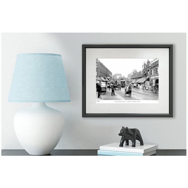 Walthamstow, St James' Street 1906 by Francis Frith - Single Picture Frame Print, 40cm H x 50cm W x 2.3cm D