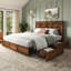 Lit plateforme avec porte de grange Revan-1668528008-1668528022