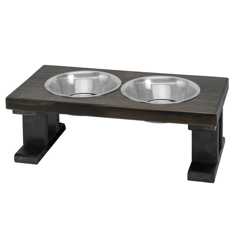 Elevated Feeder, Black/Ebony, Small (8")