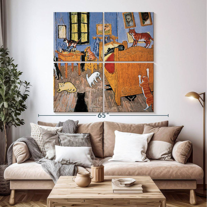 Brampt Van Gogh Arles Cat, 50" H x 50" W
