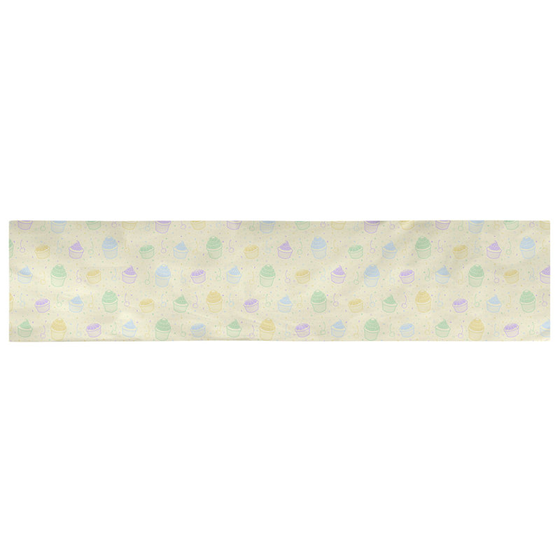 Chemin de table géométrique avicia, 90 po x 16 po, Polyester, Alternance de jaune