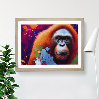 Orangutan Splash Vol.1 Abstract - Single Picture Frame Print