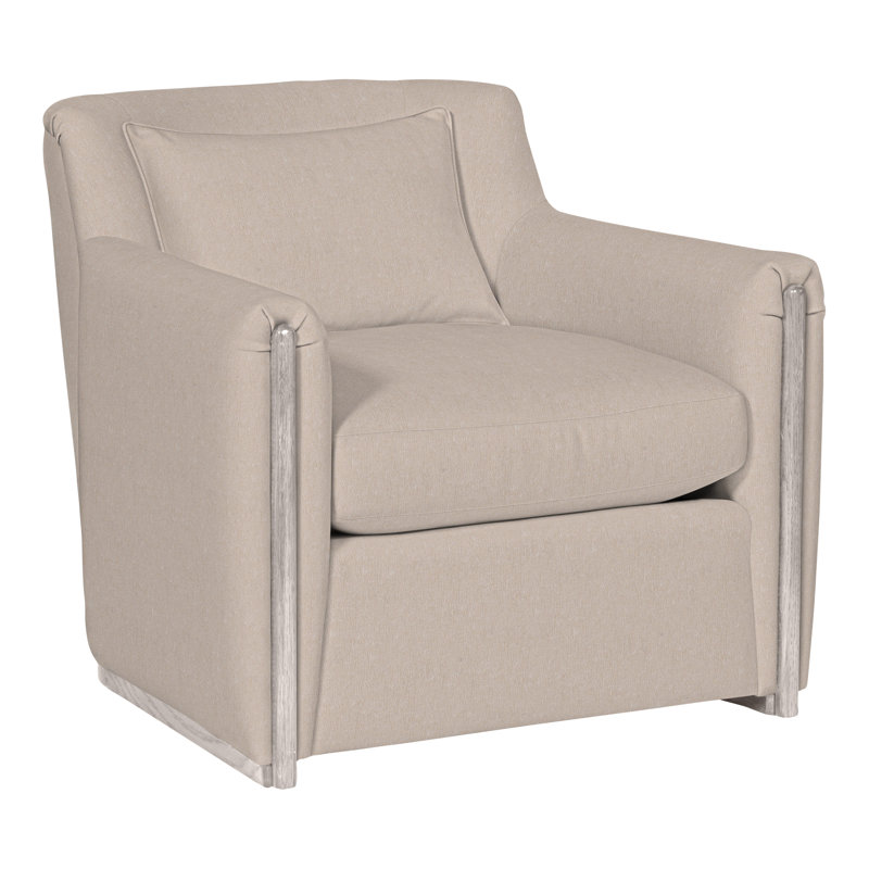 Thom Filicia Home 32.5" Wide Upholstered Armchair, Dove Gray, Jiggles Fawn 100% Polyester