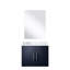 Meuble-lavabo simple, comptoir et miroir en marbre bleu marine, 24 po L 22 po x P 22 po, meuble-lavabo élégant avec couvercle à fermeture en douceur 18 et attrait tendance