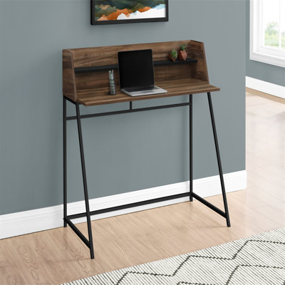 Bureau d'ordinateur, bureau personnel, ordinateur portable, tablettes de rangement, L 48 po, travail, stratifié, métal