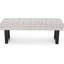 Banc en tissu avec pieds en bois