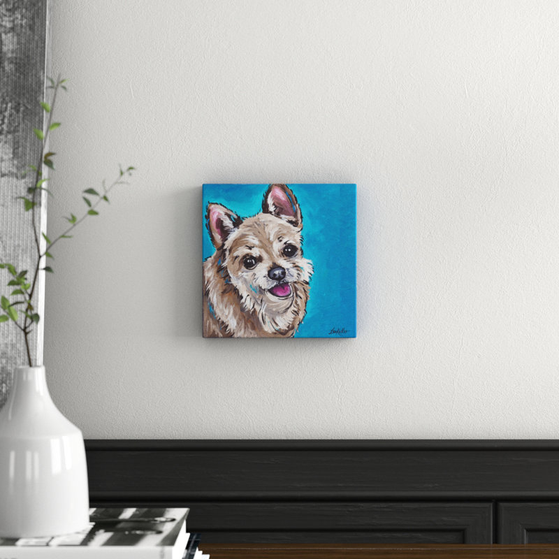 Too Cute Chihuahua by Lee Keller - Wrapped Canvas Painting, 20cm H x 20cm W x 3.81cm D