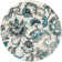Tapis à motif floral ivoire et bleu